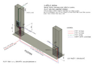 thumbnail of ELEKTROSCHÉMA KŘÍDLOVÉ BRÁNY – ZDĚNÉ SLOUPKY